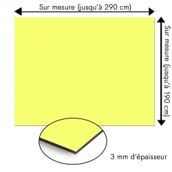 Plaque en aluminium jaune clair sur mesure - épaisseur 3 mm