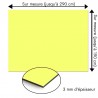Plaque en aluminium jaune clair sur mesure - épaisseur 3 mm