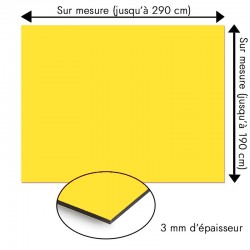 Plaque en aluminium jaune foncé sur mesure - épaisseur 3 mm