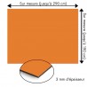 Plaque en aluminium orange abricot sur mesure - épaisseur 3 mm