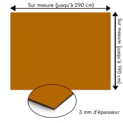 Plaque en aluminium orange cuivre sur mesure - épaisseur 3 mm