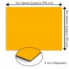 Plaque en aluminium jaune orange sur mesure - épaisseur 3 mm