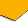 Plaque en aluminium jaune orange sur mesure - épaisseur 3 mm