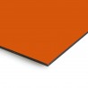 Plaque en aluminium orange foncé sur mesure - épaisseur 3 mm