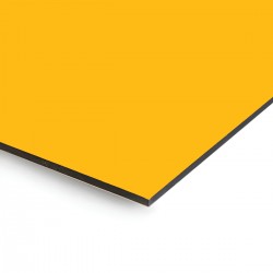 Plaque en aluminium orange clair sur mesure - épaisseur 3 mm