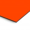 Plaque en aluminium orange rouge sur mesure - épaisseur 3 mm