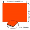 Plaque en aluminium orange rouge sur mesure - épaisseur 3 mm