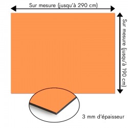 Plaque en aluminium orange pastel sur mesure - épaisseur 3 mm