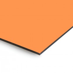 Plaque en aluminium orange pastel sur mesure - épaisseur 3 mm