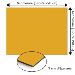 Plaque en aluminium orange safran sur mesure - épaisseur 3 mm