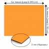 Plaque en aluminium orange mandarine sur mesure - épaisseur 3 mm