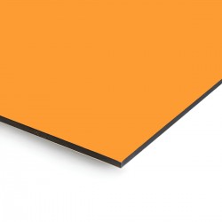 Plaque en aluminium orange mandarine sur mesure - épaisseur 3 mm