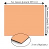Plaque en aluminium orange pêche sur mesure - épaisseur 3 mm