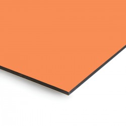 Plaque en aluminium orange saumon sur mesure - épaisseur 3 mm