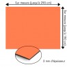 Plaque en aluminium orange corail sur mesure - épaisseur 3 mm
