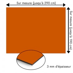 Plaque en aluminium orange brulé sur mesure - épaisseur 3 mm