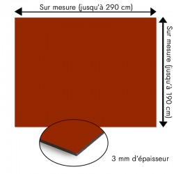 Plaque en aluminium orange rouille sur mesure - épaisseur 3 mm