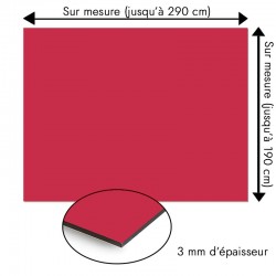 Plaque en aluminium rose framboise sur mesure - épaisseur 3 mm