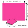 Plaque en aluminium rose bonbon sur mesure - épaisseur 3 mm