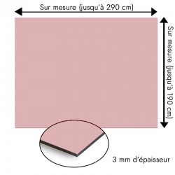 Plaque en aluminium rose pivoine sur mesure - épaisseur 3 mm