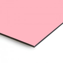 Plaque en aluminium rose clair sur mesure - épaisseur 3 mm