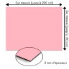 Plaque en aluminium rose clair sur mesure - épaisseur 3 mm