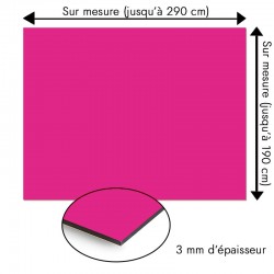 Plaque en aluminium rose foncé sur mesure - épaisseur 3 mm