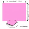 Plaque en aluminium rose pastel sur mesure - épaisseur 3 mm
