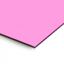 Plaque en aluminium rose pastel sur mesure - épaisseur 3 mm