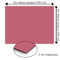 Plaque en aluminium rose rubis sur mesure - épaisseur 3 mm