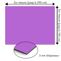 Plaque en aluminium lilas sur mesure - épaisseur 3 mm