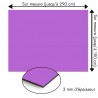 Plaque en aluminium lilas sur mesure - épaisseur 3 mm