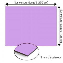 Plaque en aluminium parme sur mesure - épaisseur 3 mm