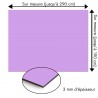 Plaque en aluminium parme sur mesure - épaisseur 3 mm