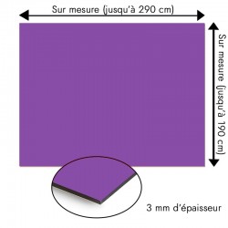 Plaque en aluminium améthyste sur mesure - épaisseur 3 mm