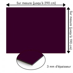 Plaque en aluminium aubergine sur mesure - épaisseur 3 mm