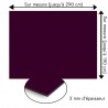Plaque en aluminium aubergine sur mesure - épaisseur 3 mm