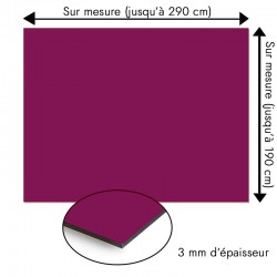 Plaque en aluminium prune sur mesure - épaisseur 3 mm
