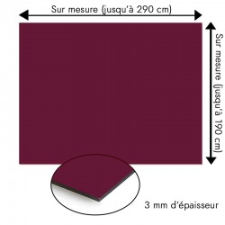 Plaque en aluminium lie de vin sur mesure - épaisseur 3 mm