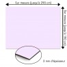 Plaque en aluminium violet clair sur mesure - épaisseur 3 mm