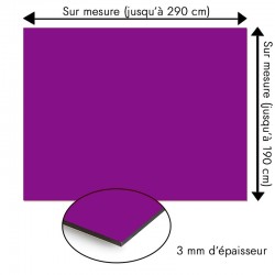 Plaque en aluminium violet foncé sur mesure - épaisseur 3 mm