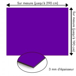 Plaque en aluminium mauve foncé sur mesure - épaisseur 3 mm