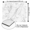 Plaque en aluminium imitation marbre blanc et gris clair sur mesure