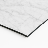 Plaque en aluminium imitation marbre blanc et gris clair sur mesure