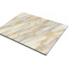 Plaque en aluminium imitation marbre gris et ocre sur mesure