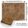 Plaque en aluminium imitation marbre ocre naturel sur mesure