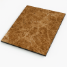 Plaque en aluminium imitation marbre ocre naturel sur mesure
