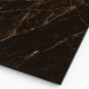 Plaque en aluminium imitation marbre foncé sur mesure