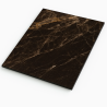 Plaque en aluminium imitation marbre foncé sur mesure