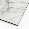 Plaque en aluminium imitation marbre blanc et gris sur mesure